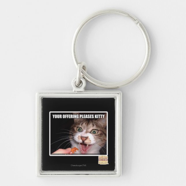 Your Offering Pleases Kitty Key Ring (Front)