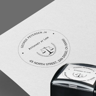 Your office logo | Lawyer scales of justice Self-inking Stamp