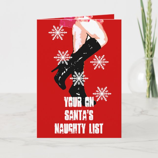 Your on Santa's naughty list Holiday Card (Front)