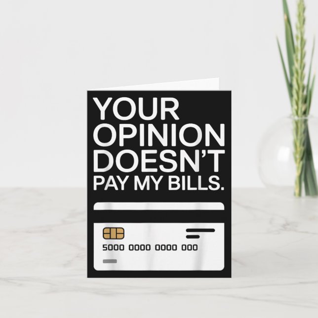 Your Onion Doesn't Pay My Bills Success Hustle Mot Card (Front)