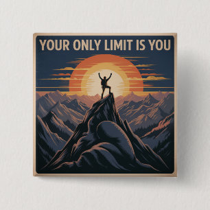 Your Only Limit Is You 15 Cm Square Badge