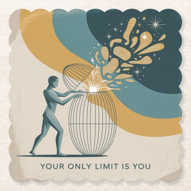 Your Only Limit Is You Paper Coaster (Front)