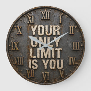 Your Only Limit Is You Self Improvement   Large Clock