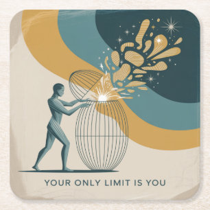 Your Only Limit Is You Square Paper Coaster
