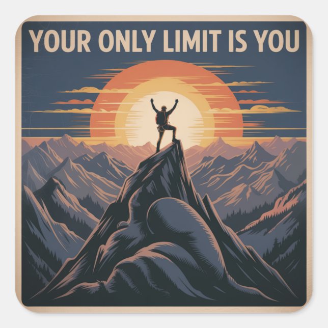Your Only Limit Is You Square Sticker (Front)