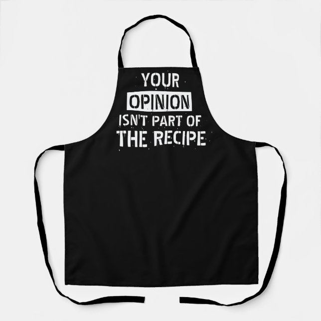 Your Opinion Funny Apron (Front)