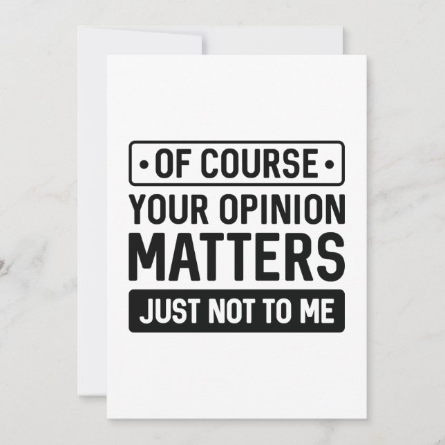 Your Opinion Matters Thank You Card (Front)