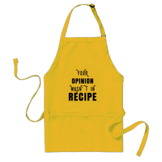 Your Opinion Wasn't In The Recipe Funny Chef Cooki Standard Apron