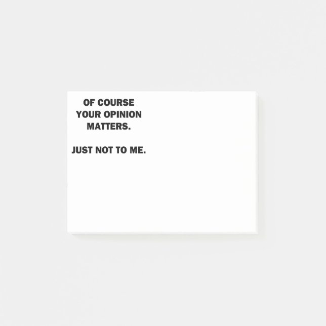 Your Opinon Matters Post-it Notes (Front)
