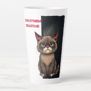 Your optimism disgusts me latte mug