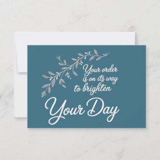 Your Order is On Its Way Thank You Card