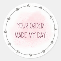 Your Order Made My Day Sticker