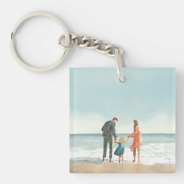 Your Own Artwork | Upload Your Painting Drawing Key Ring (Front)
