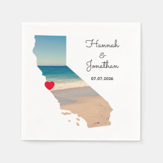 Your Own California Wedding Photo Napkin
