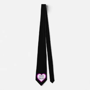 Your Own Custom Photo in Heart Tie