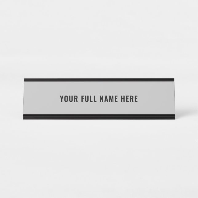 Your Own Design Custom Desk Name Plate Example (Front)