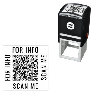 Your Own Design Custom QR Code Self-inking Stamp