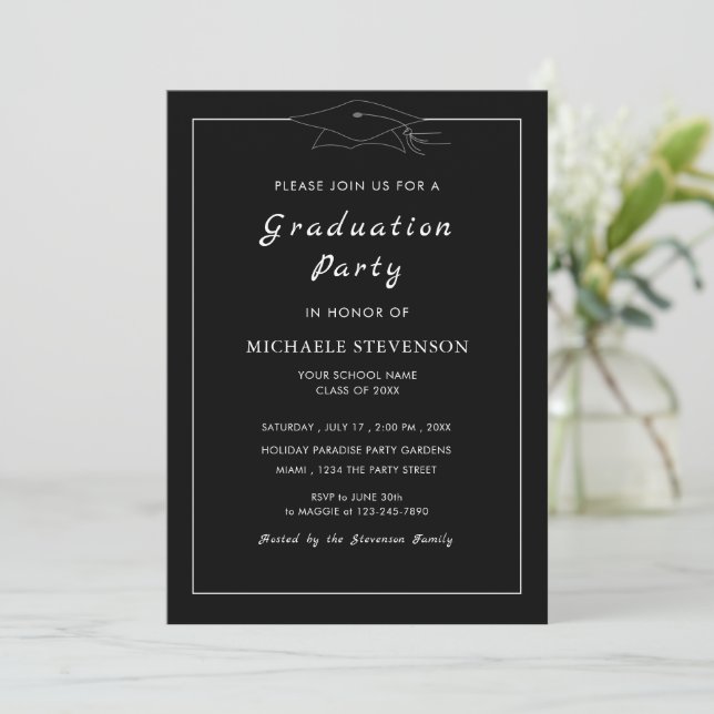 Your Own Design Graduation Invitation Example (Standing Front)