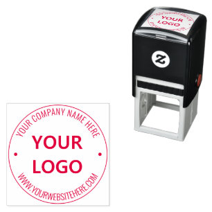Your Own Design Logo Text Round Self-inking Stamp