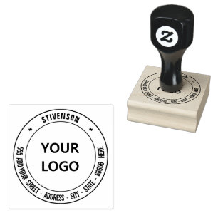 Your Own Design Name Logo and Address Rubber Stamp