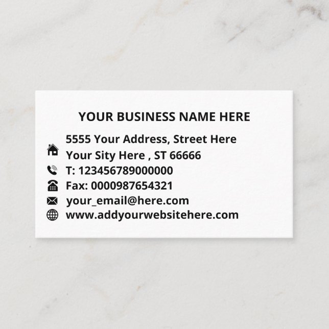 Your Own Design Personalised Business Card (Front)
