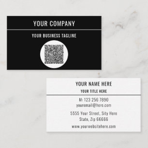 Your Own Design QR Code Business Card Example
