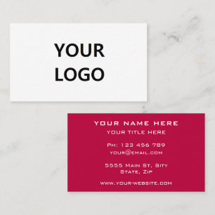 Your Own Design Text Font and Colours Business Car Card