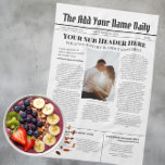 Your Own Front Page News Story Photo Personalised Tea Towel<br><div class="desc">Your Own Front Page News Story Photo Personalised .. custom printed novelty news paper kitchen towel from Ricaso - add your own story text or leave as is 
If you are adding your own paragraphs,  please stay within the area allocated to each section</div>