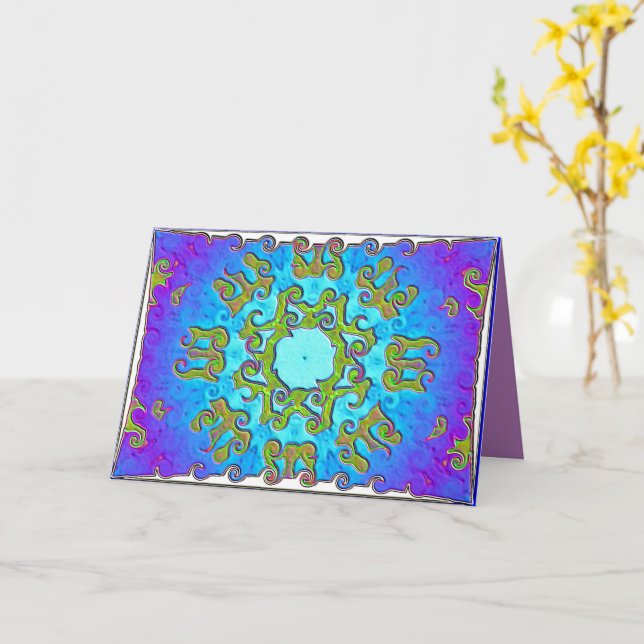 Your Own Greeting Designed Folded Greeting Card (Yellow Flower)