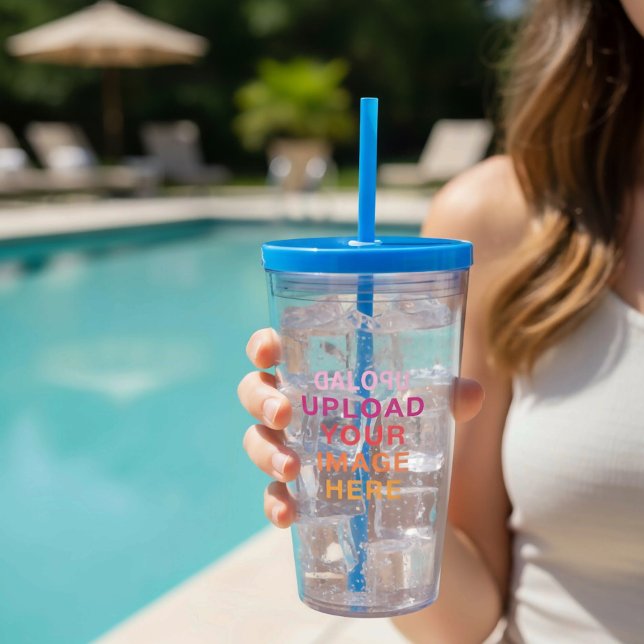 Your Own Image Photo Logo Acrylic Tumbler (Creator Uploaded)