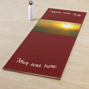 Your Own Image & Text on deep red Yoga Mat