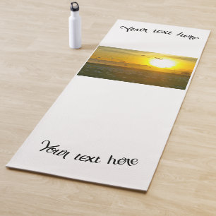 Your Own Image & Text on white Yoga Mat