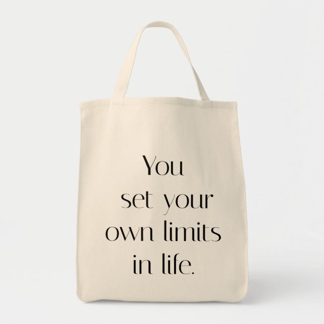 Your Own Limits Grocery Tote Bag (Front)