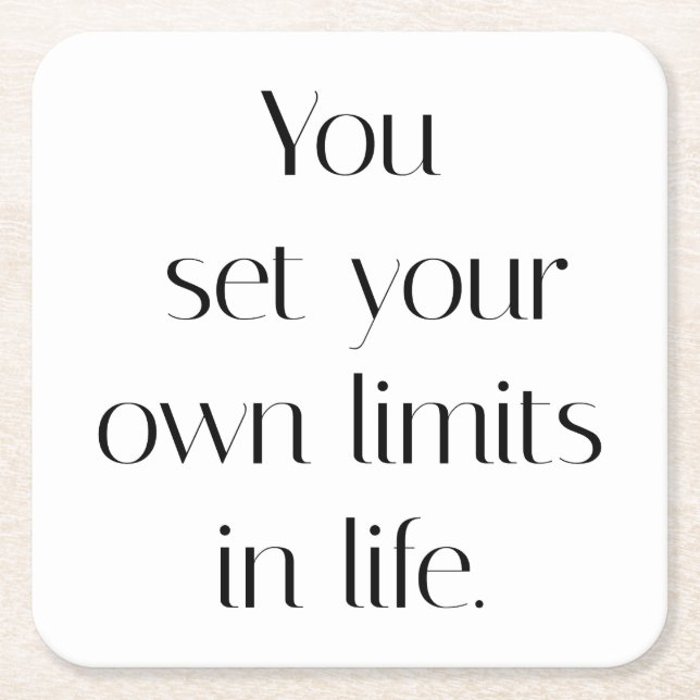 Your Own Limits Paper Coaster (Front)