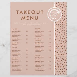 YOUR OWN LOGO Beige & Boho Brown Takeout Menu