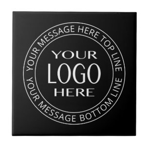 Your Own Logo & Customisable Circular Text Ceramic Tile