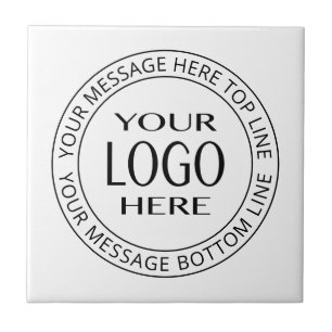 Your Own Logo & Customisable Circular Text Ceramic Tile