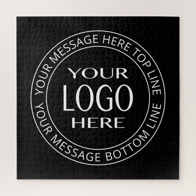 Your Own Logo & Customisable Circular Text Jigsaw Puzzle (Vertical)
