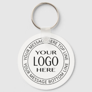 Your Own Logo & Customisable Circular Text Key Ring
