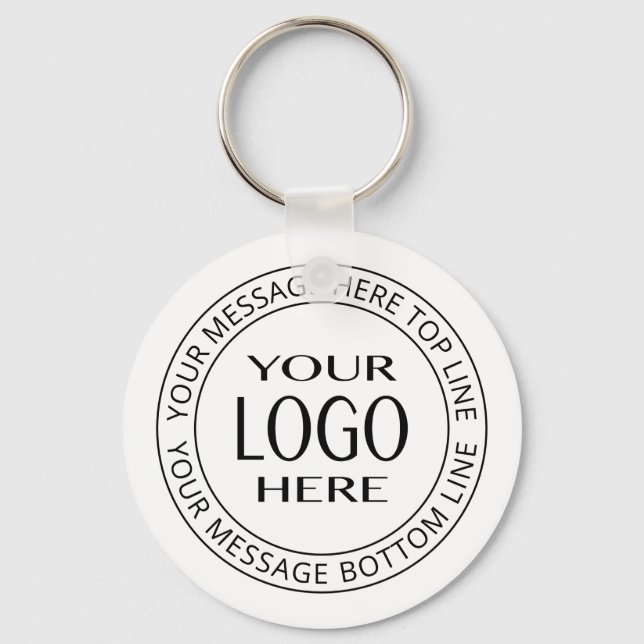 Your Own Logo & Customisable Circular Text Key Ring (Front)