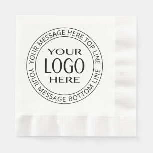 Your Own Logo & Customisable Circular Text Napkin