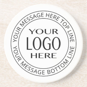 Your Own Logo & Customizable Circular Text Coaster