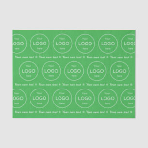 Your own logo here company green Tissue Paper