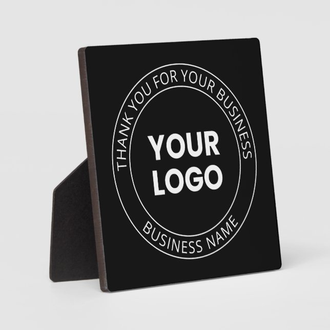 Your Own Logo & Thank You Editable Message Plaque (Front)