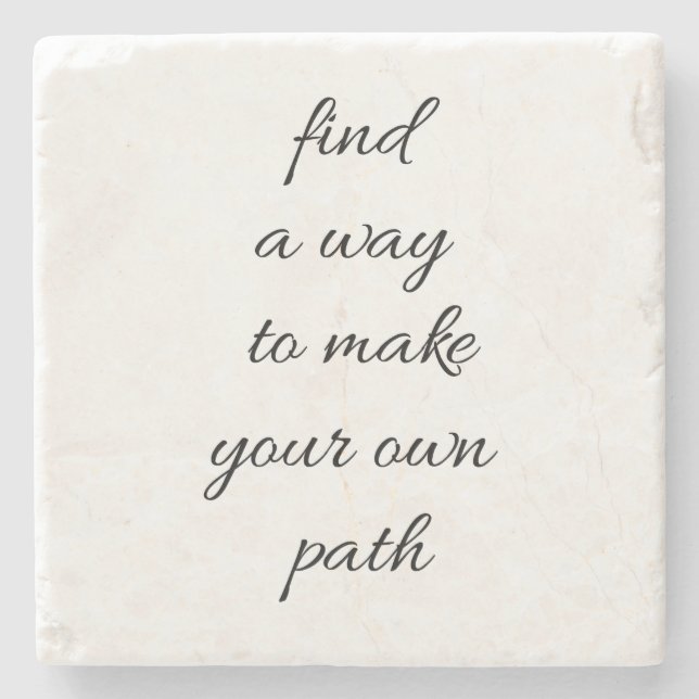 Your Own Path Marble Stone Coaster (Front)