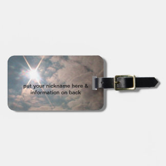 your own personal name & info sky luggage tag
