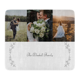 Your Own Personalised Photos Glass Cutting Board. Board