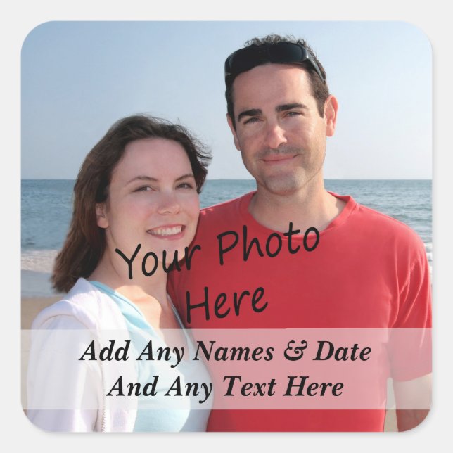 Your Own Photo And Custom Text Stickers (Front)