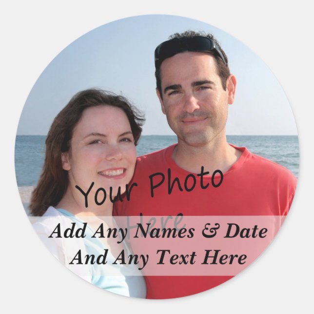 Your Own Photo And Custom Text Stickers (Front)