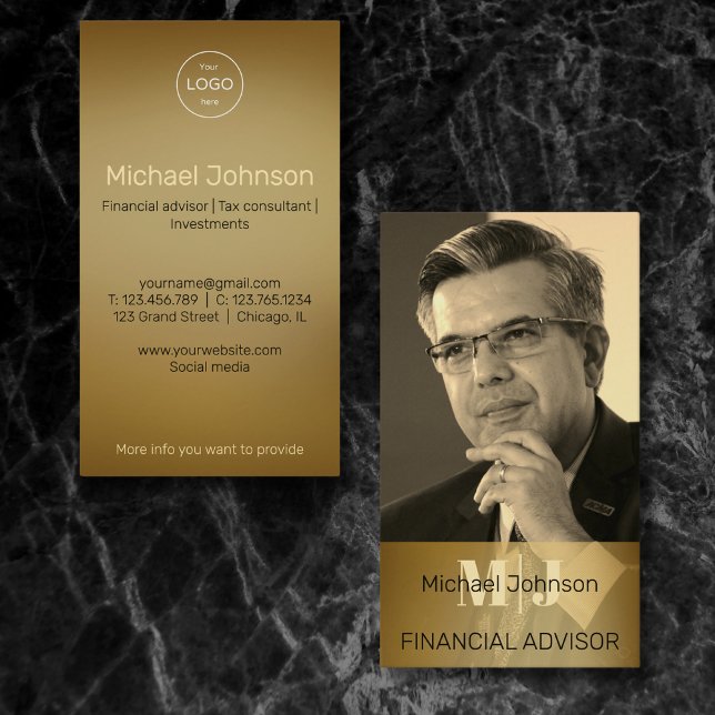 Your own photo financial advisor Business Card (Creator Uploaded)